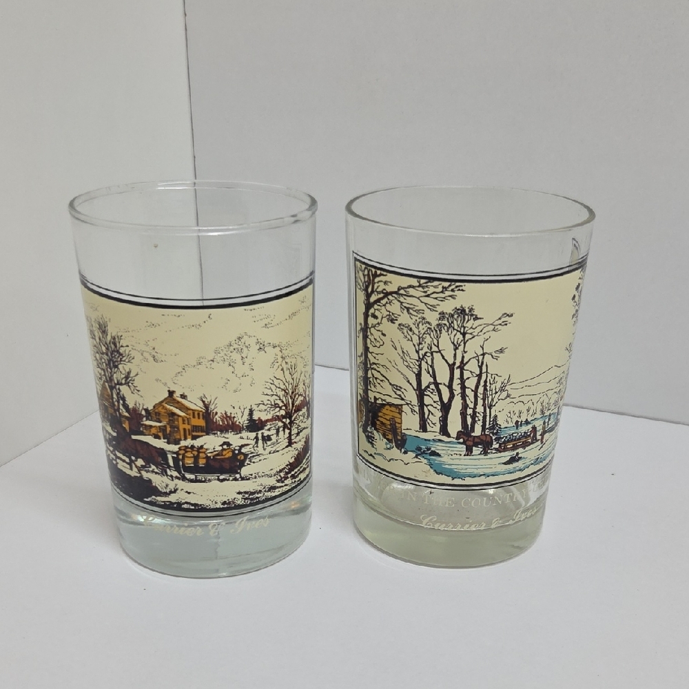 Vintage 1981 Arbys Scenic Glass Tumbler Set